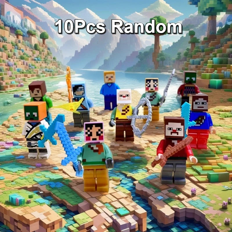 10Pcs Minecraft Assembled