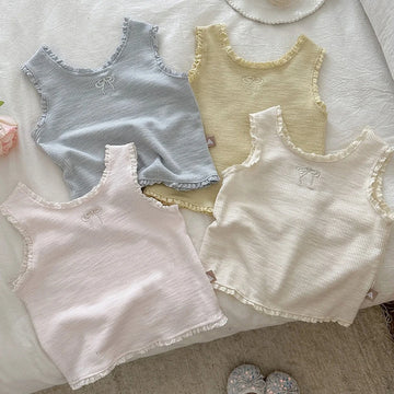 Lace Trim Sleeveless Tank Top